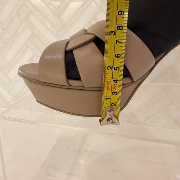 Saint Laurent Tribute 75 Platform Heels Beige Size 40 NWT - Picture 11 of 12